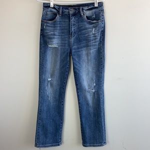 Social Threads Risen Jeans High Rise Straight Distressed size 9 style RDP1268